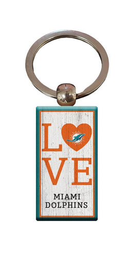 Fan Creations Home Decor Miami Dolphins  Love Keychain