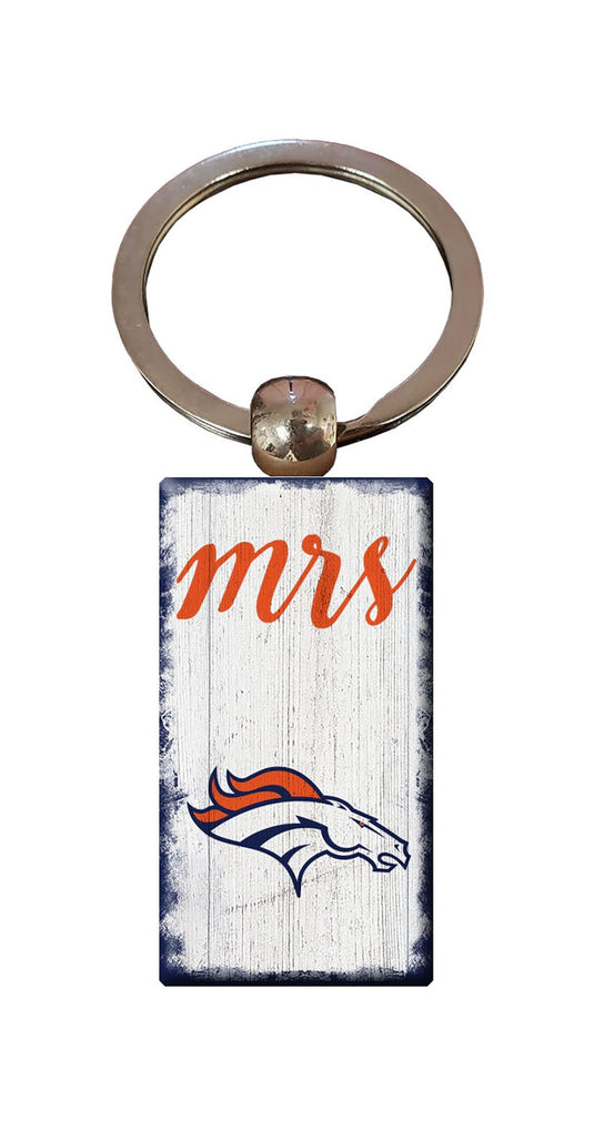 Fan Creations Home Decor Denver Broncos  Script Mrs Keychain