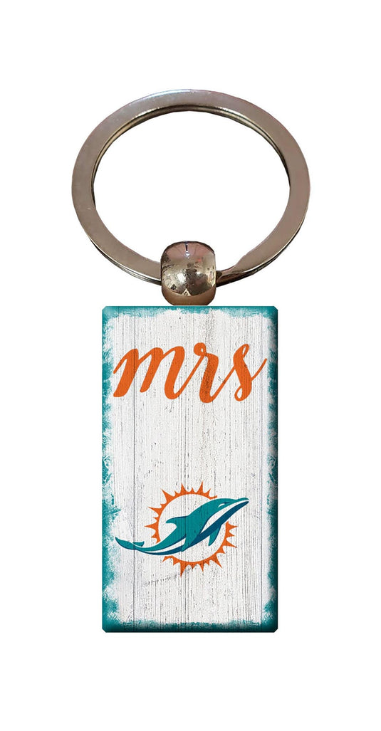 Fan Creations Home Decor Miami Dolphins  Script Mrs Keychain