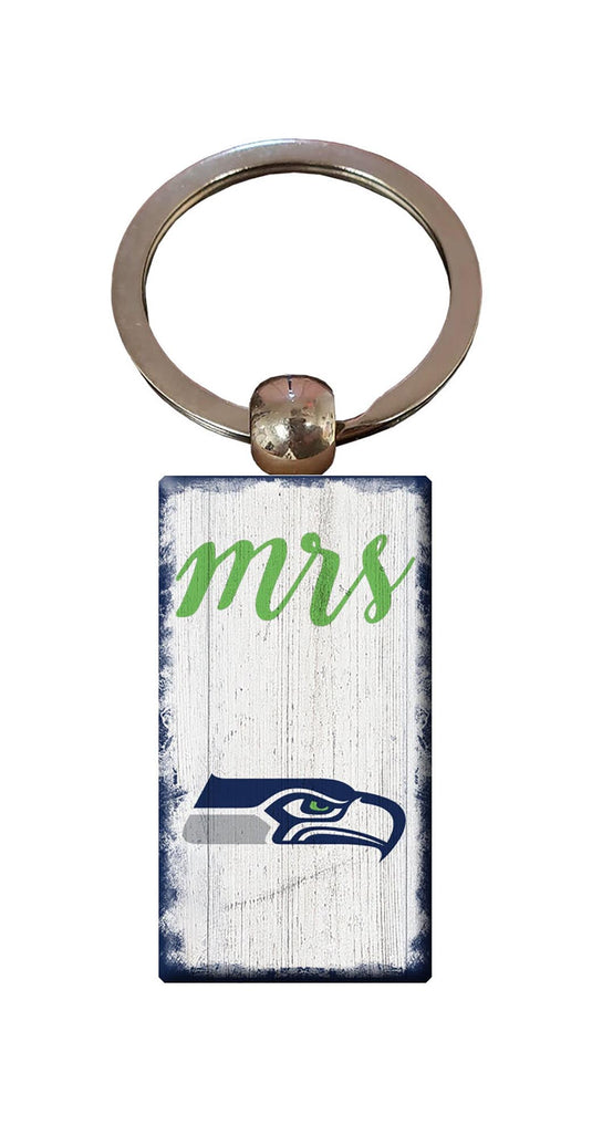 Fan Creations Home Decor Seattle Seahawks  Script Mrs Keychain