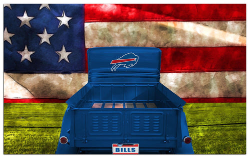 Fan Creations Home Decor Buffalo Bills  Patriotic Retro Truck 11x19