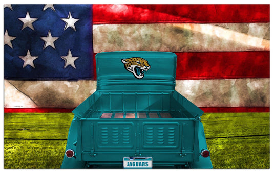 Fan Creations Home Decor Jacksonville Jaguars  Patriotic Retro Truck 11x19