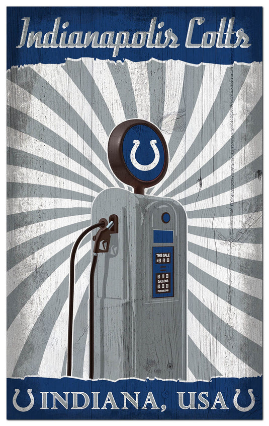 Fan Creations Home Decor Indianapolis Colts   Retro Pump Location 11x19