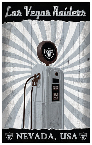 Fan Creations Home Decor Las Vegas Raiders   Retro Pump Location 11x19