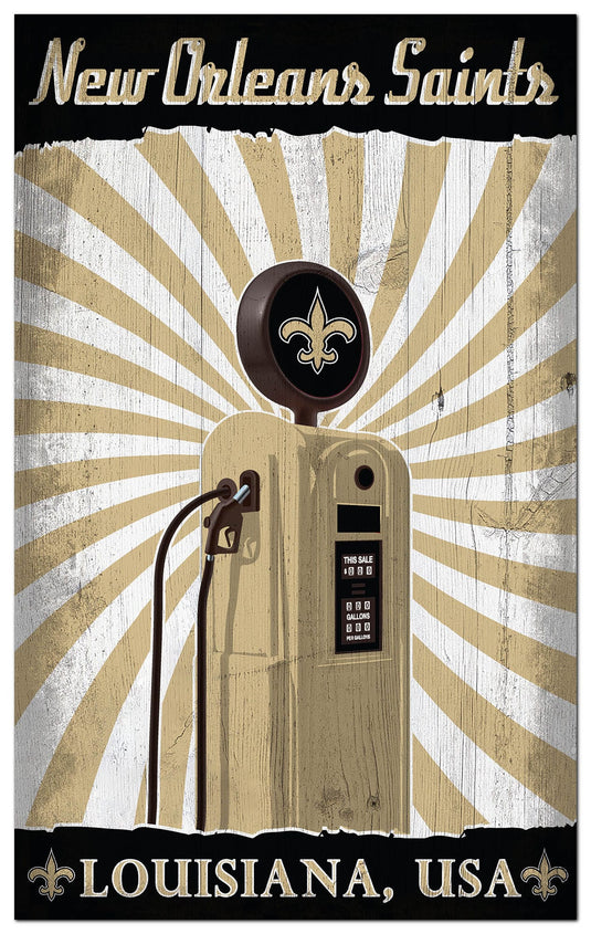 Fan Creations Home Decor New Orleans Saints   Retro Pump Location 11x19