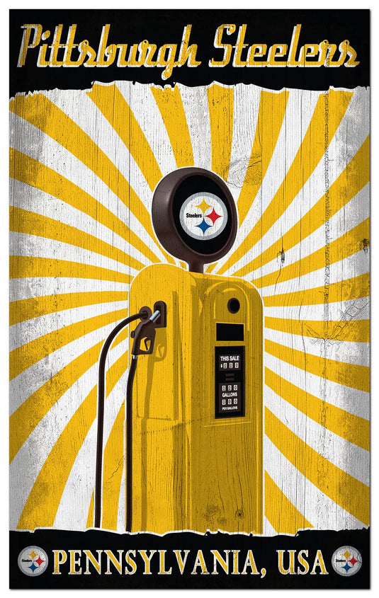 Fan Creations Home Decor Pittsburgh Steelers   Retro Pump Location 11x19