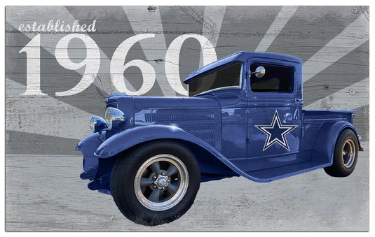 Fan Creations Home Decor Dallas Cowboys  Established Truck 11x19