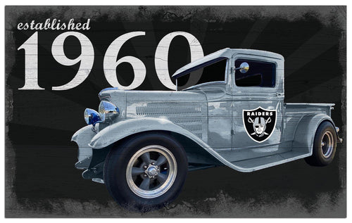 Fan Creations Home Decor Las Vegas Raiders  Established Truck 11x19