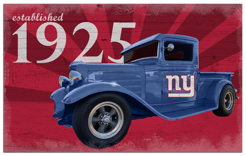 Fan Creations Home Decor New York Giants  Established Truck 11x19