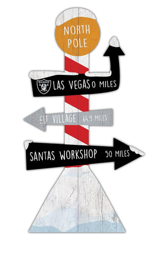 Fan Creations Holiday Home Decor Las Vegas Raiders Directional North Pole