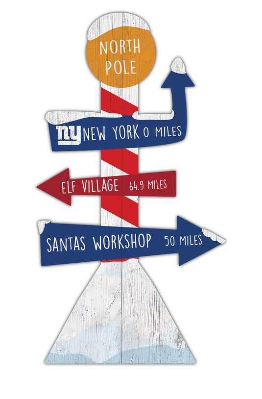 Fan Creations Holiday Home Decor New York Giants Directional North Pole