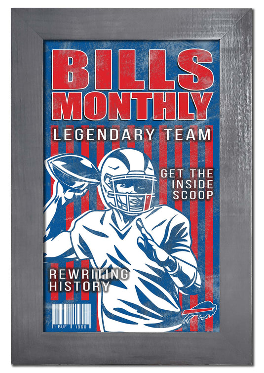 Fan Creations Home Decor Buffalo Bills   Team Monthly Frame 11x19