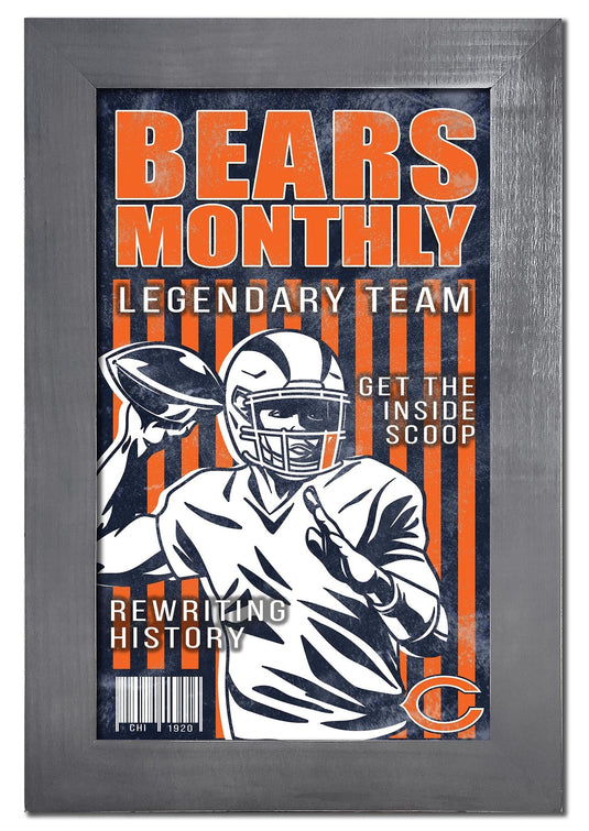 Fan Creations Home Decor Chicago Bears   Team Monthly Frame 11x19