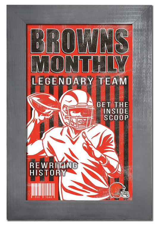 Fan Creations Home Decor Cleveland Browns   Team Monthly Frame 11x19