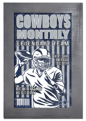 Fan Creations Home Decor Dallas Cowboys   Team Monthly Frame 11x19