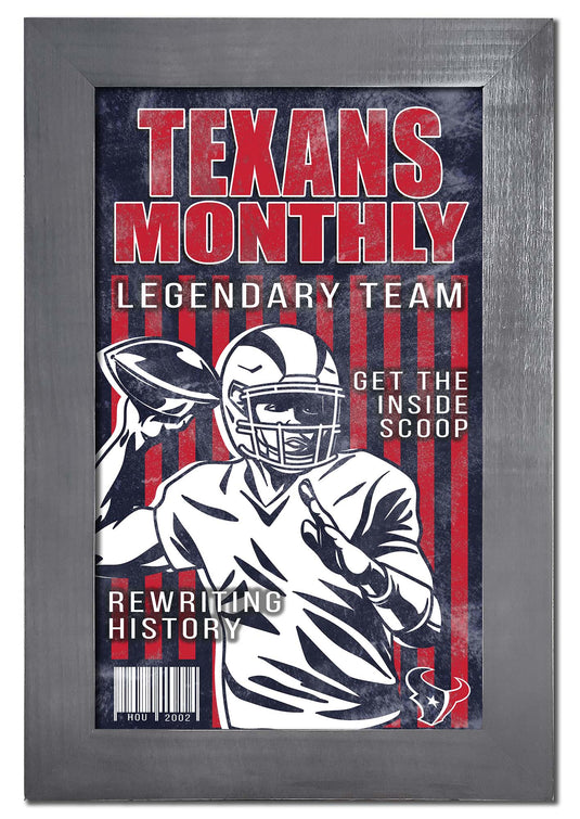 Fan Creations Home Decor Houston Texans   Team Monthly Frame 11x19