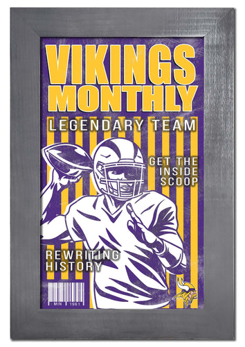 Fan Creations Home Decor Minnesota Vikings   Team Monthly Frame 11x19