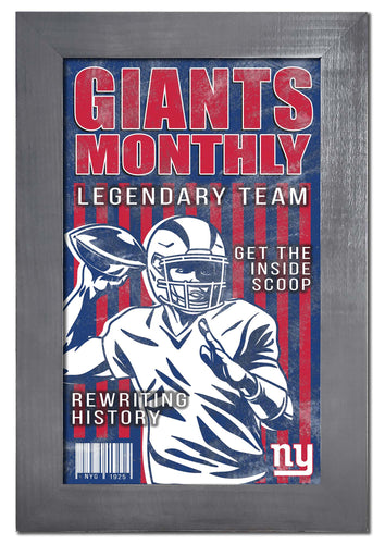 Fan Creations Home Decor New York Giants   Team Monthly Frame 11x19