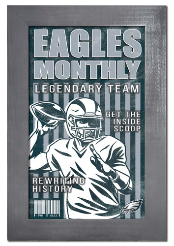 Fan Creations Home Decor Philadelphia Eagles   Team Monthly Frame 11x19