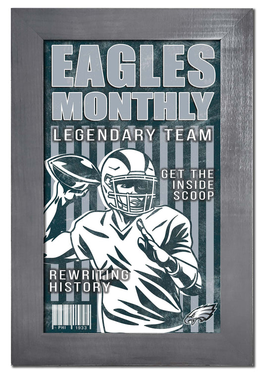 Fan Creations Home Decor Philadelphia Eagles   Team Monthly Frame 11x19