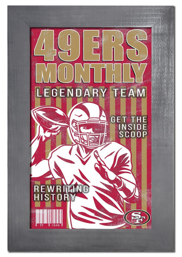 Fan Creations Home Decor San Francisco 49ers   Team Monthly Frame 11x19