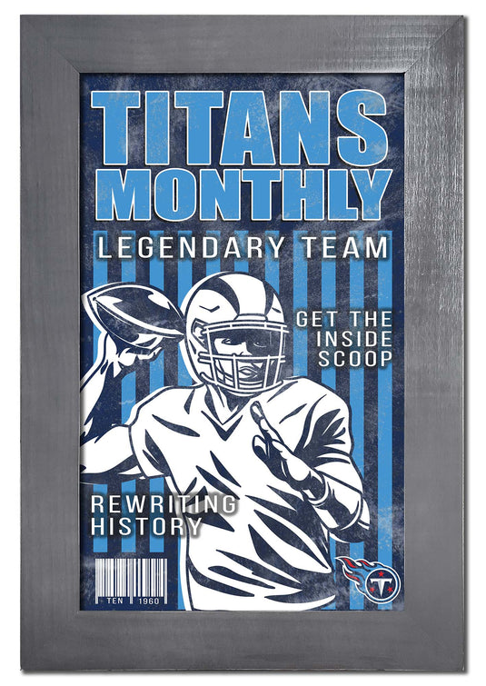 Fan Creations Home Decor Tennessee Titans   Team Monthly Frame 11x19
