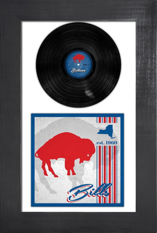 Fan Creations Home Decor Buffalo Bills   3 Piece Classic Album & Vinyl In Frame