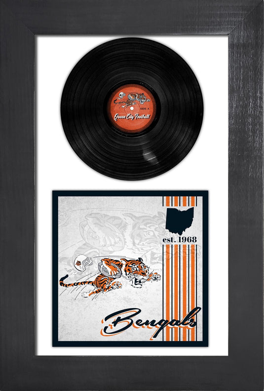 Fan Creations Home Decor Cincinnati Bengals   3 Piece Classic Album & Vinyl In Frame