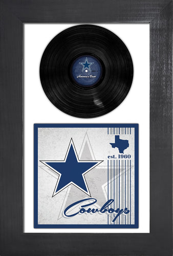 Fan Creations Home Decor Dallas Cowboys   3 Piece Classic Album & Vinyl In Frame