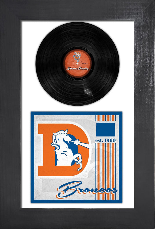 Fan Creations Home Decor Denver Broncos   3 Piece Classic Album & Vinyl In Frame