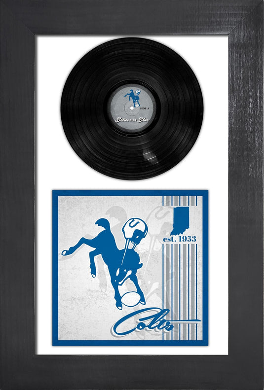 Fan Creations Home Decor Indianapolis Colts   3 Piece Classic Album & Vinyl In Frame