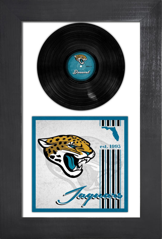 Fan Creations Home Decor Jacksonville Jaguars   3 Piece Classic Album & Vinyl In Frame