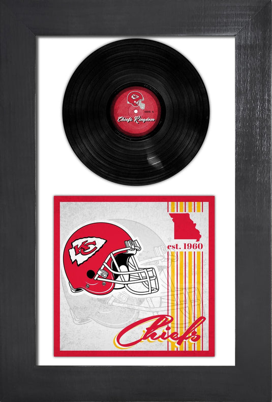 Fan Creations Home Decor Kansas City Chiefs   3 Piece Classic Album & Vinyl In Frame