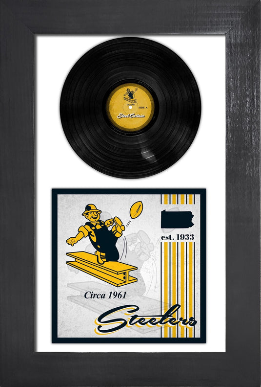 Fan Creations Home Decor Pittsburgh Steelers   3 Piece Classic Album & Vinyl In Frame