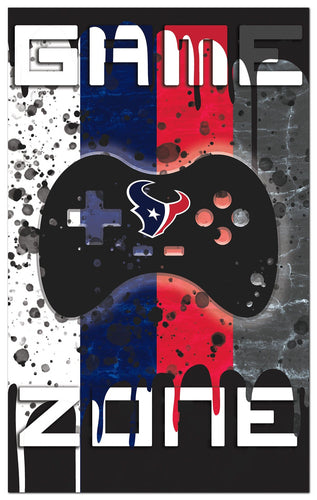 Fan Creations Home Decor Houston Texans  Color Grunge Game Zone 11x19