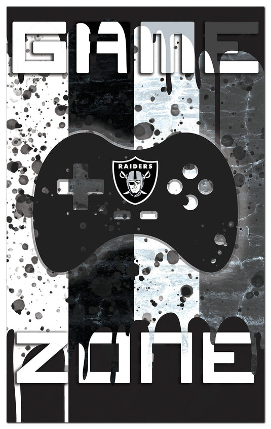 Fan Creations Home Decor Las Vegas Raiders  Color Grunge Game Zone 11x19