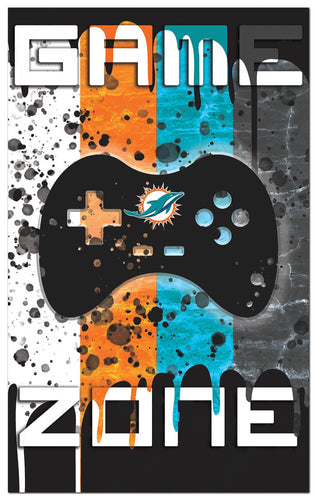 Fan Creations Home Decor Miami Dolphins  Color Grunge Game Zone 11x19