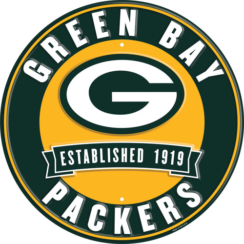 Fan Creations Wall Decor Green Bay Packers Metal Established Date Circle