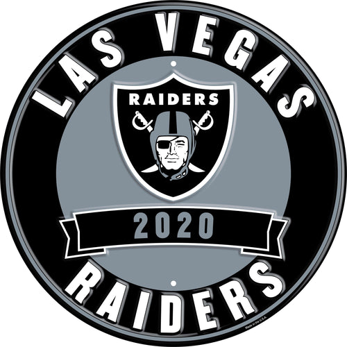 Fan Creations Wall Decor Las Vegas Raiders Metal Established Date Circle