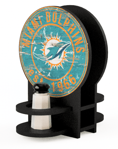 Fan Creations Decor Furniture Miami Dolphins Team Circle Napkin Holder