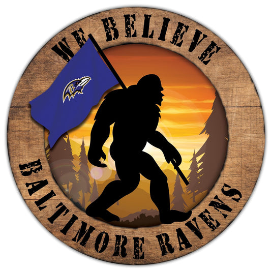 Fan Creations Wall Decor Baltimore Ravens Bigfoot 12in Circle