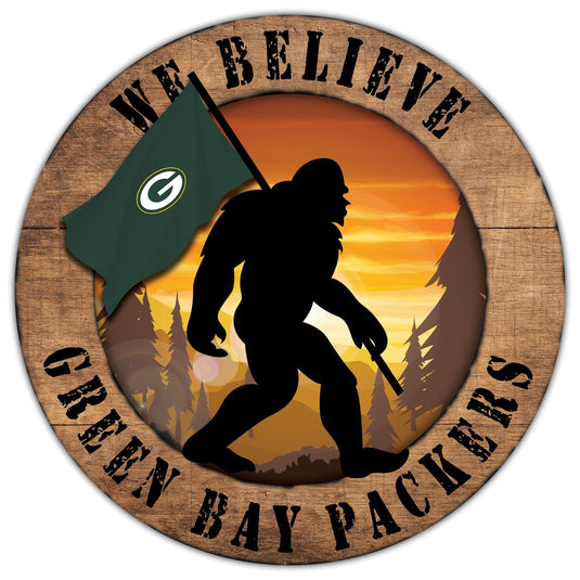 Fan Creations Wall Decor Green Bay Packers Bigfoot 12in Circle