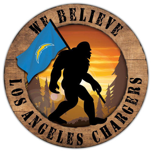 Fan Creations Wall Decor Los Angeles Chargers Bigfoot 12in Circle