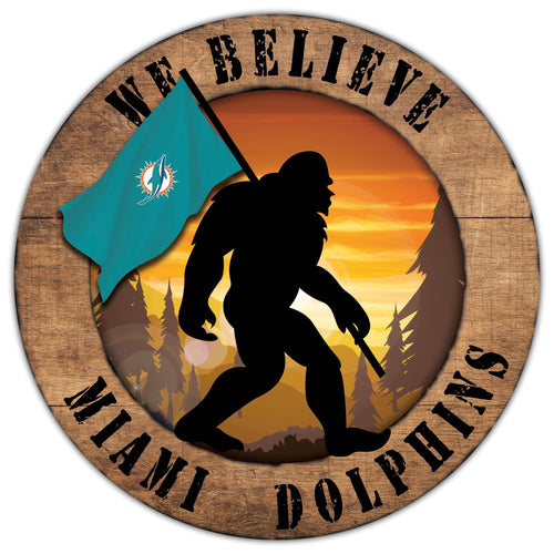 Fan Creations Wall Decor Miami Dolphins Bigfoot 12in Circle