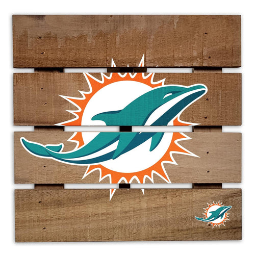 Fan Creations Gameday Food Miami Dolphins 8in Wooden Hotplate