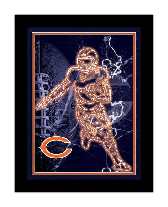 Fan Creations Wall Decor Chicago Bears Neon Player 12x16