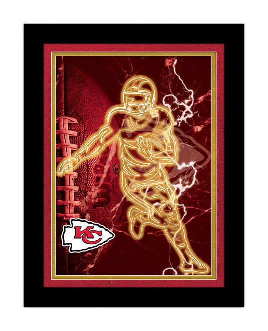 Fan Creations Wall Decor Kansas City Chiefs Neon Player 12x16