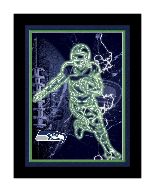 Fan Creations Wall Decor Seattle Seahawks Neon Player 12x16