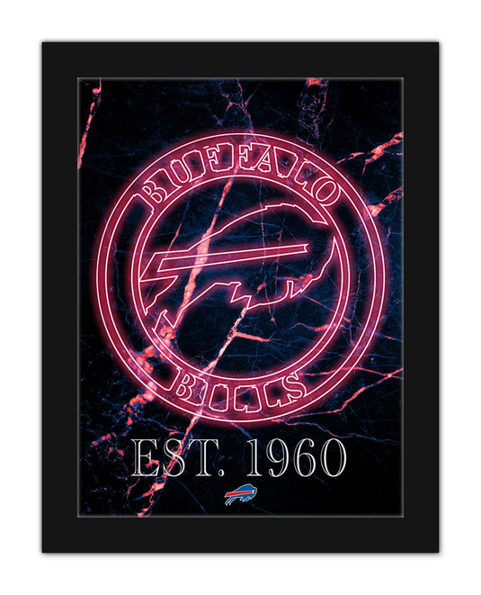 Fan Creations Wall Decor Buffalo Bills Neon Circle Logo 12x16