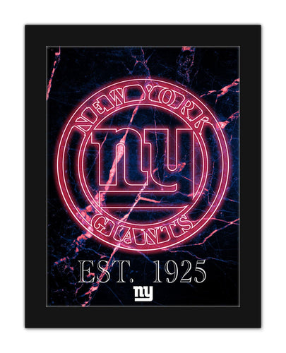 Fan Creations Wall Decor New York Giants Neon Circle Logo 12x16